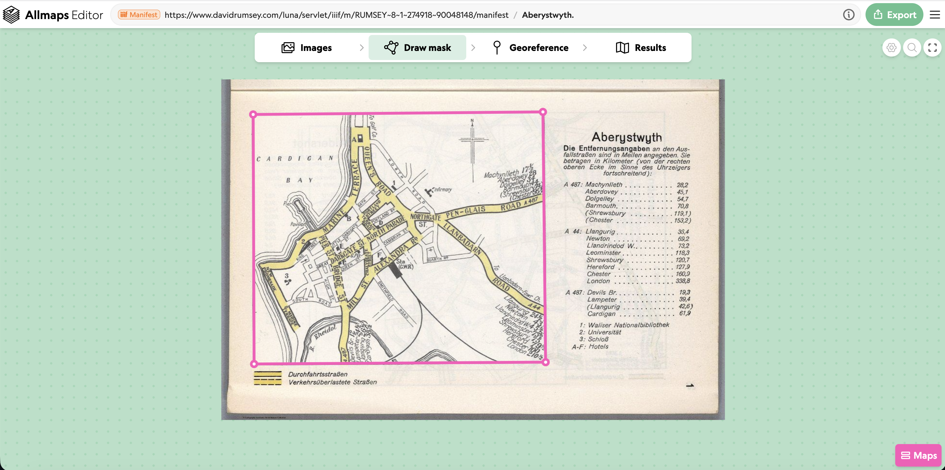 Masking with allmaps