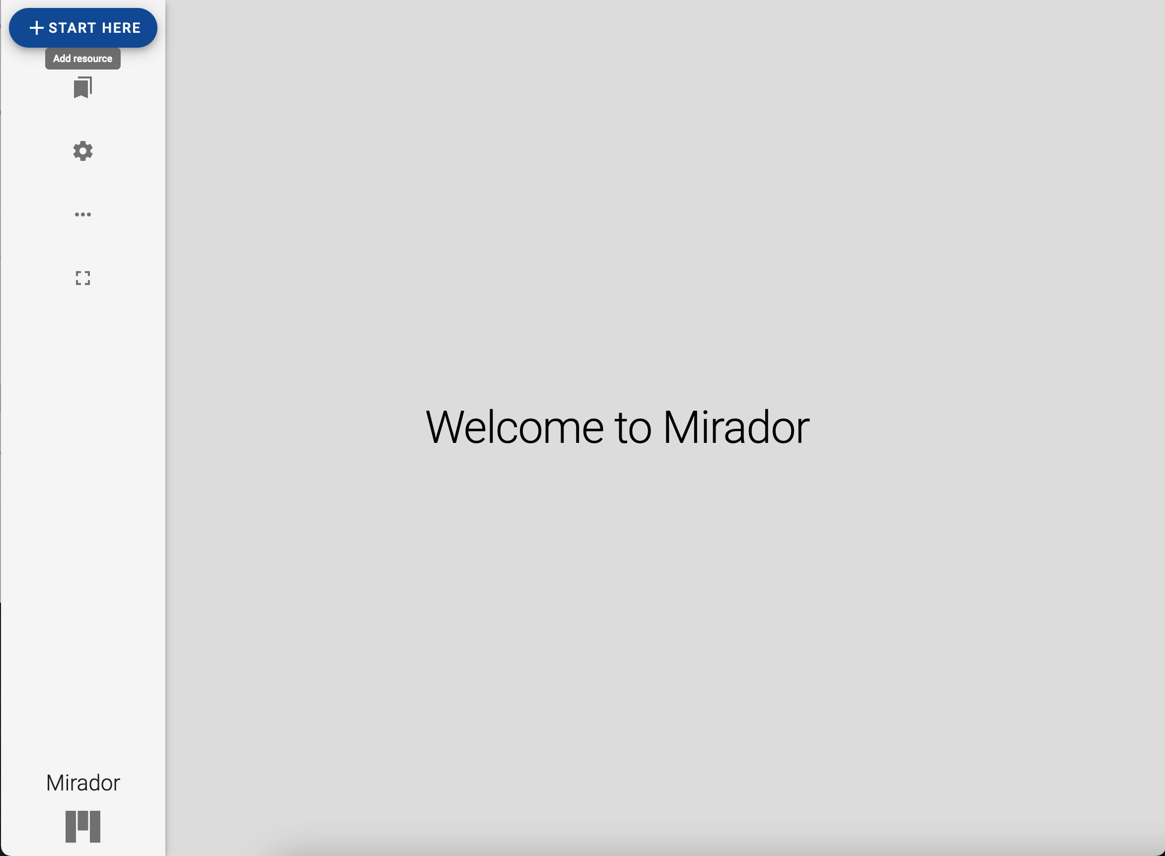 Mirador start screenshot