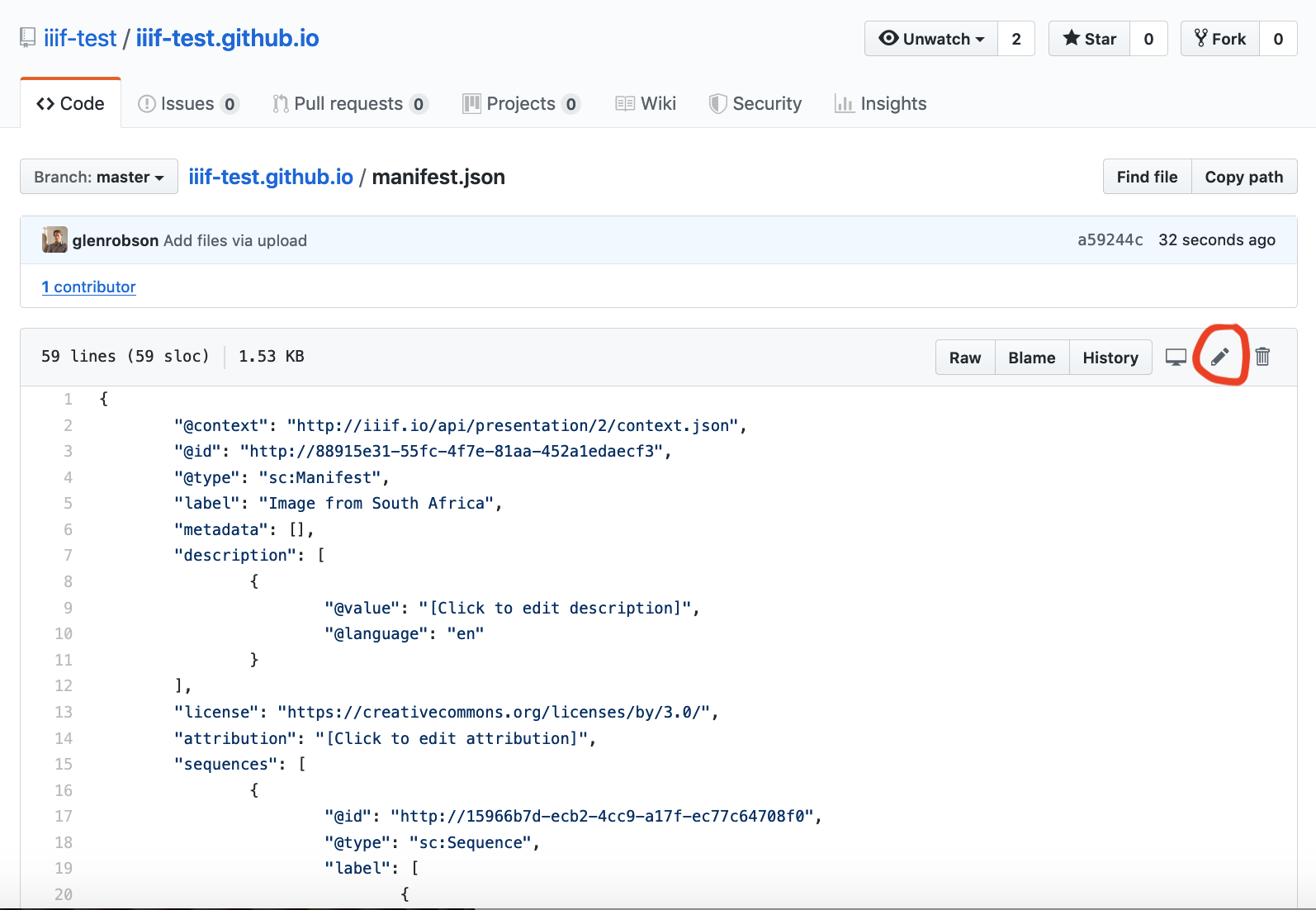 View manifest in GitHub