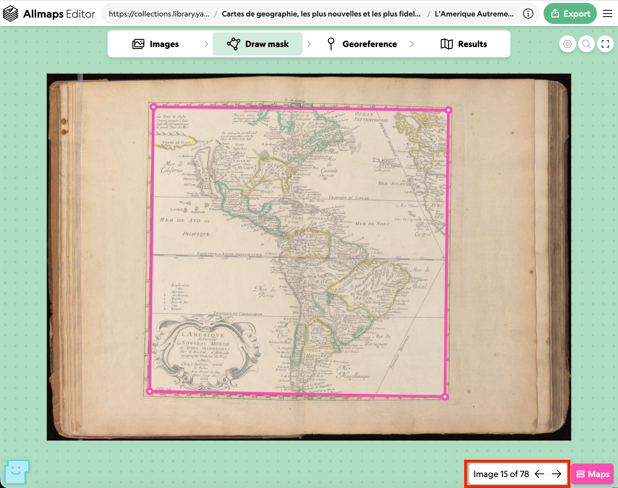 Screenshot showing creating masks for multiple images