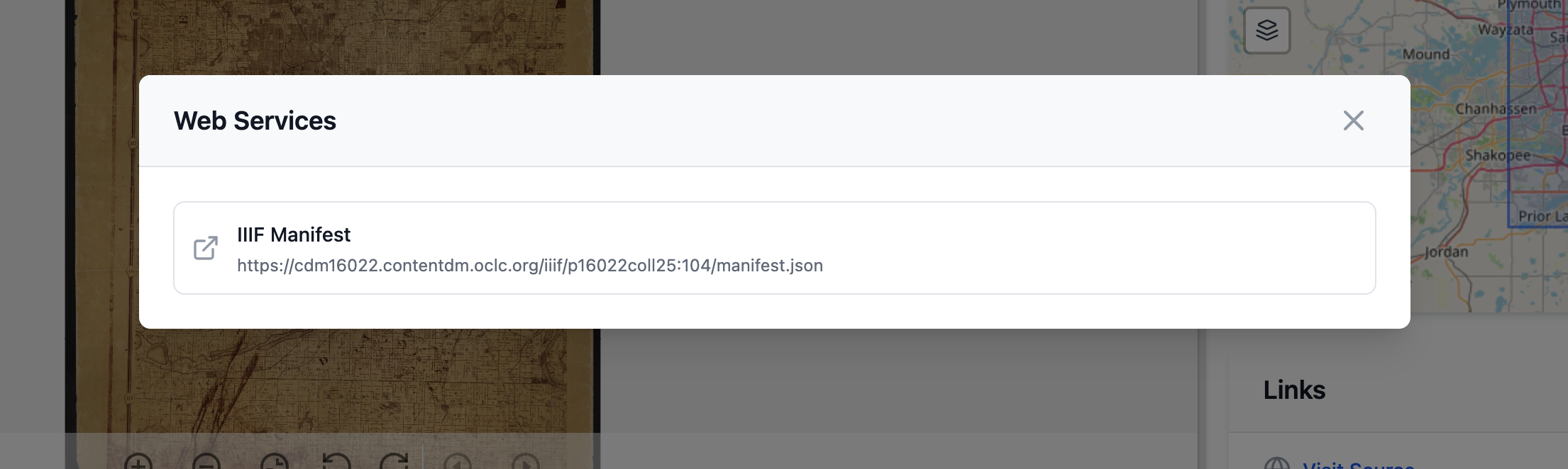 Manifest link from Webservice