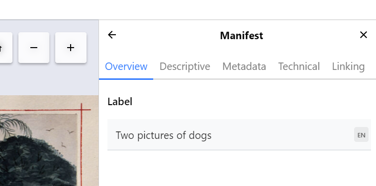 Edit the manifest label